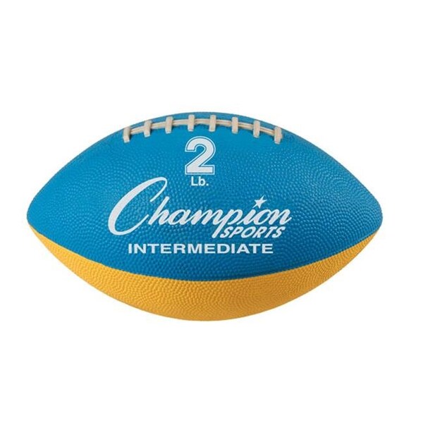 Champion Sports WF22 2 lbs Intermediate Size Football Trainer; Blue & Yellow WF22 - main